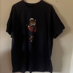 Akoo Navy Blue Tee with Graphic Design